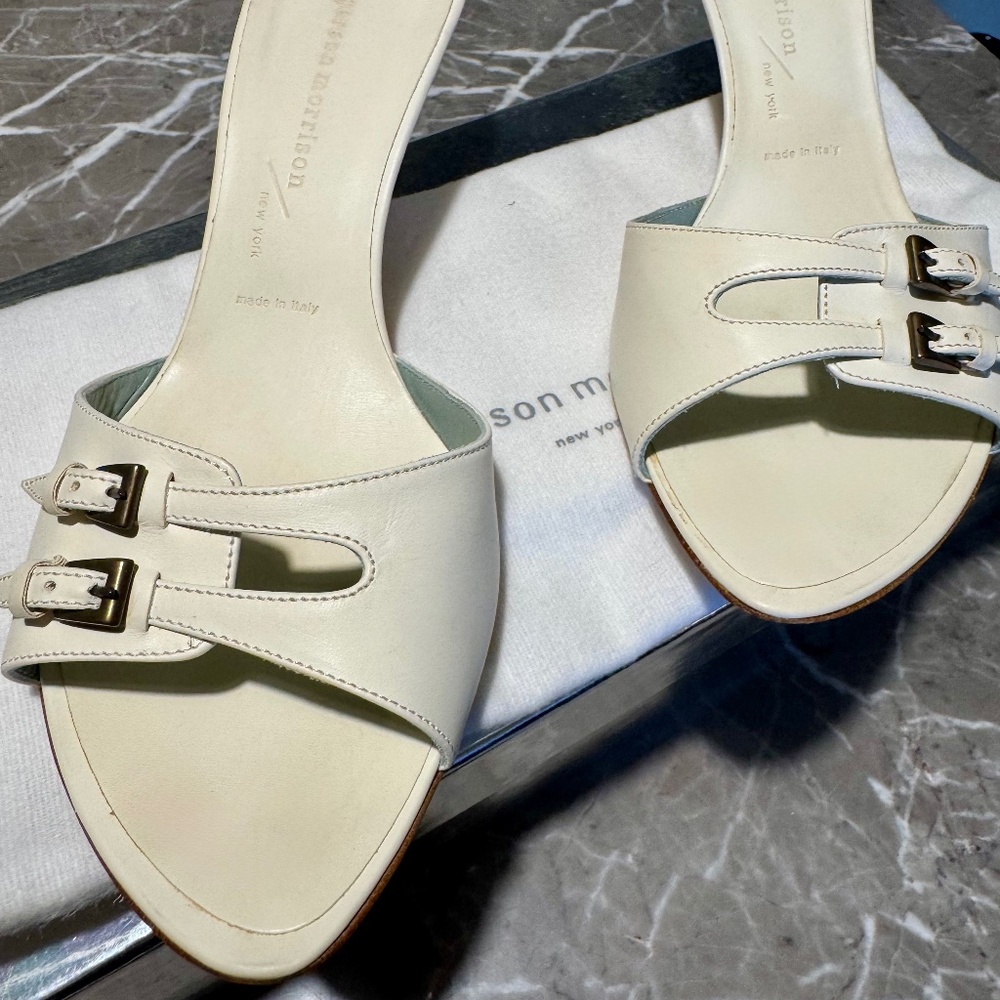 SIGERSON MORRISON KITTEN HEEL SLIDE SANDAL